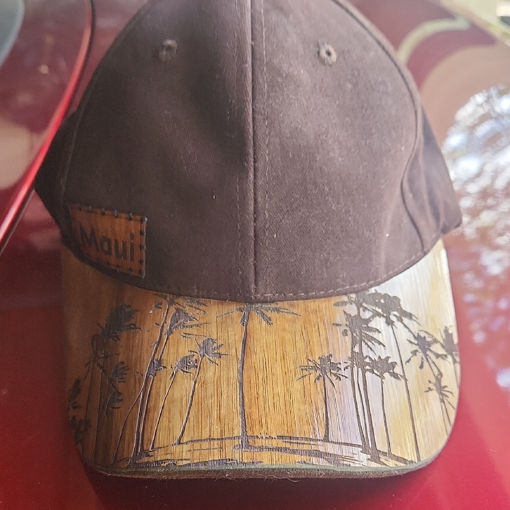 Brown and Tan Palm Tree Hat